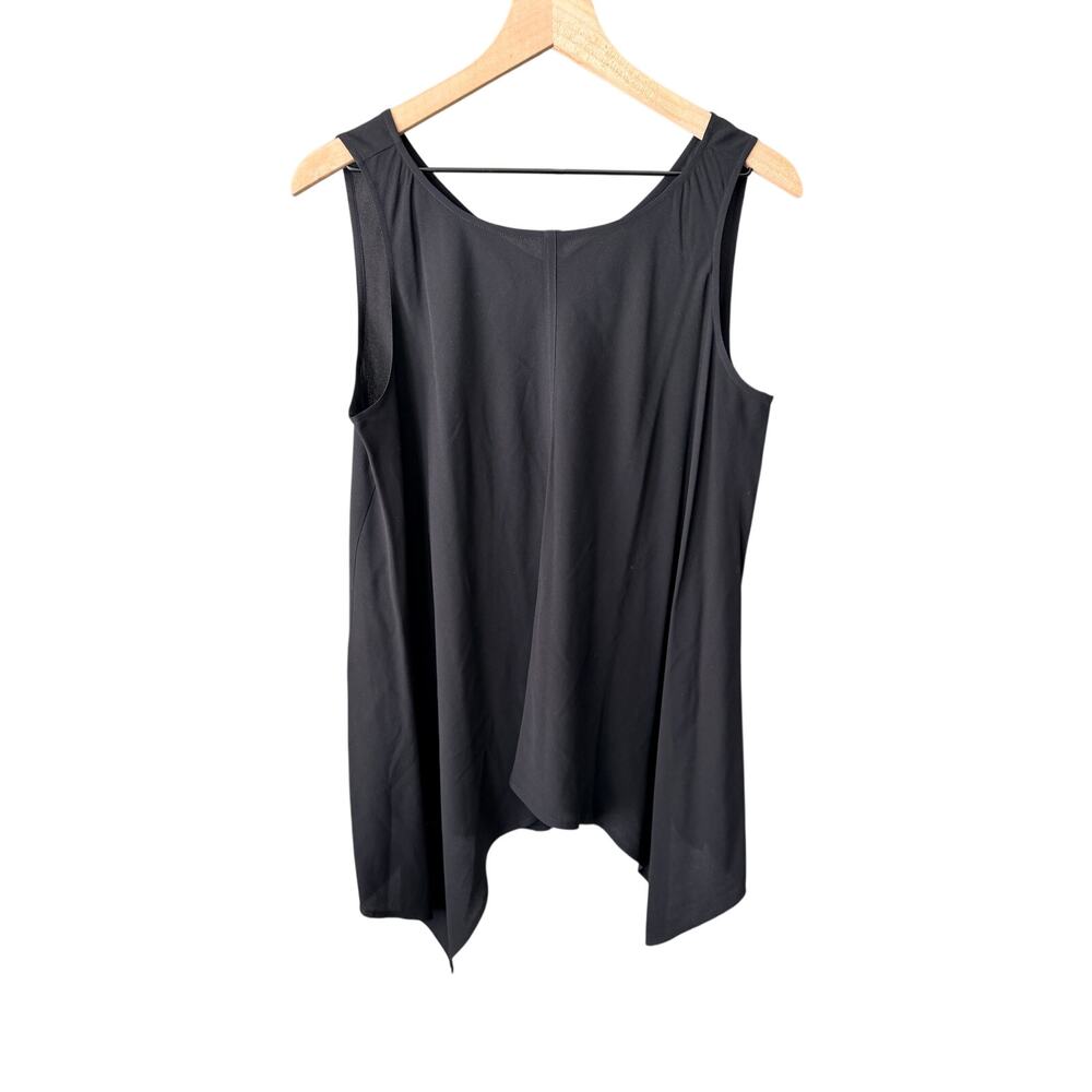 Eileen Fisher Silk Flowy Black Tank Top Medium